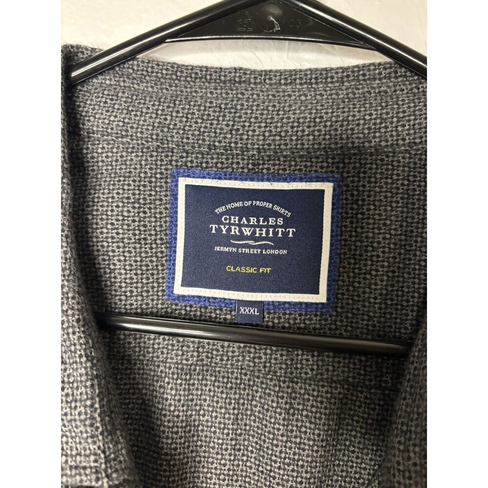 Charles Tyrwhitt Men’s Button Down Gray Shirt Size XXXL